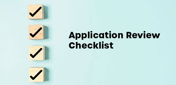 Application Review Checklist